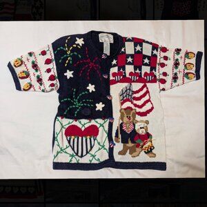 1995 Vintage Eagles Eye July 4th Collectibles Sweater